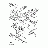 Схема вузла: Задній важіль та підвіска Yamaha WR250 WR250R