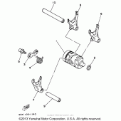 Схема вузла: Shift cam - fork Yamaha WR250 WR250Z