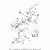 Схема вузла: Задній важіль та Підвіска Yamaha XV1600 Road Star