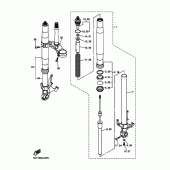 Схема вузла: Вилка передньої осі Yamaha YZF-R1 R1