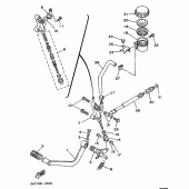 Схема узла: Задний тормозной цилиндр Yamaha TDM850