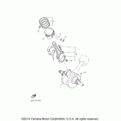 Схема узла: Коленчатый вал и Поршень Yamaha XVS650 V-Star Classic
