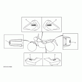 Схема вузла: Графіка та Емблема Yamaha TW225