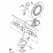 Схема вузла: Задня гальмівна підтримка Yamaha YZF1000R Thunderace