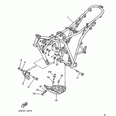 Схема вузла: Рама Yamaha XT125