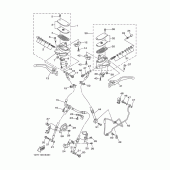 Схема узла: Передний тормозной цилиндр Yamaha XV1900 Midnight Star