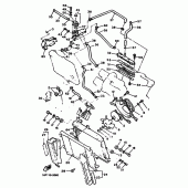 Схема вузла: Радіатор та Патрубок системи охолодження Yamaha VMX12 V-MAX