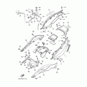 Схема вузла: Бічна кришка Yamaha XP500 T-MAX
