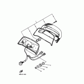 Схема вузла: Задній ліхтар (Стоп сигнал) Yamaha XJ900 Diversion