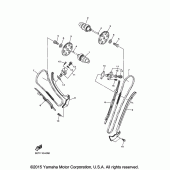 Схема узла: Распредвал и Цепь ГРМ Yamaha XVS950 Bolt