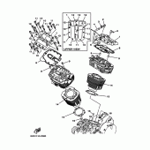 Схема узла: Цилиндр Yamaha XV1700 Road Star