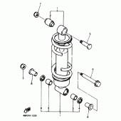 Схема узла: Задняя подвеска Yamaha XJ600 Diversion (Naked)
