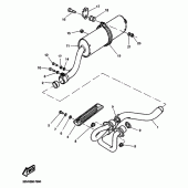 Схема узла: Выхлопная система Yamaha TT600