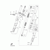 Схема вузла: Вилка передньої осі Yamaha FZ6 FZ6 (Naked, ABS)
