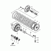 Схема узла: Сцепление Yamaha WR250 WR250Z
