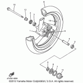 Схема вузла: Переднє колесо Yamaha YZF600R Thundercat