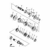 Схема узла: Трансмиссия Yamaha YZ450F YZ450F