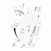 Схема узла: Передняя вилка Yamaha XT660