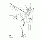 Схема узла: Передний тормозной цилиндр Yamaha XJ600 Diversion (Naked)