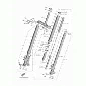 Схема вузла: Вилка передньої осі Yamaha XP530 T-MAX DX