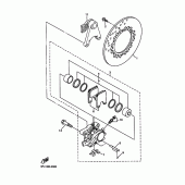 Схема вузла: Задній гальмівний супорт Yamaha YZF-R7 R7