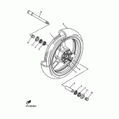 Схема узла: Переднее колесо Yamaha YZF-R7 R7