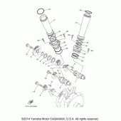 Схема вузла: Розподільний вал та Ланцюг ГРМ Yamaha XV1900 Raider