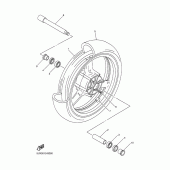 Схема вузла: Переднє колесо Yamaha XJR1300