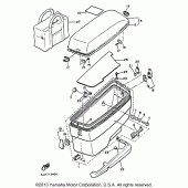 Схема узла: Saddlebag (1) Yamaha XVZ1300 Venture Royale