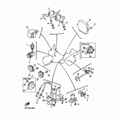 Схема узла: Электрооборудование 2 Yamaha XVZ1300 Royal Star Venture