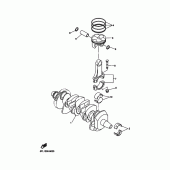 Схема узла: Коленчатый вал и Поршень Yamaha YZF-R7 R7