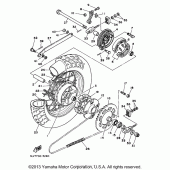 Схема узла: Заднее колесо Yamaha XV250 Virago