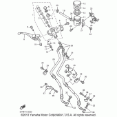 Схема вузла: Передній гальмівний циліндр Yamaha YZF600R Thundercat