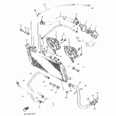 Схема узла: Радиатор и Патрубок системы охлаждения Yamaha YZF750 YZF750