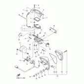 Схема вузла: Задній ліхтар (Стоп-сигнал) Yamaha XVS1300 V-Star Classic