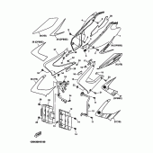 Схема вузла: Бічна кришка Yamaha DT125 DT125R