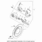 Схема вузла: Переднє гальмо Yamaha XVS650 V-Star Classic