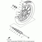 Схема узла: Переднее колесо Yamaha XV250 Route 66