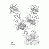 Схема вузла: Головка циліндра Yamaha MT01 MT-01