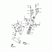 Схема вузла: Рульовий механізм Yamaha XVZ1300 Royal Star Tour Deluxe