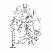 Схема узла: Топливный бак Yamaha TDM850