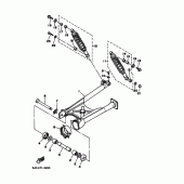 Схема вузла: Задний рычаг и Подвеска Yamaha XV535 Virago