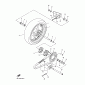 Схема вузла: Заднє колесо Yamaha YZF-R6/YZF600 R6