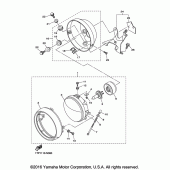 Схема вузла: Фара Yamaha XVS950 Bolt