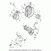 Схема вузла: Кришки картера (1) Yamaha YZF600R Thundercat