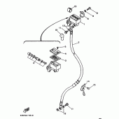 Схема узла: Передний тормозной цилиндр Yamaha XT350 XT350