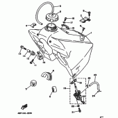 Схема узла: Топливный бак Yamaha WR200R