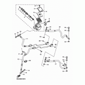 Схема узла: Передний тормозной цилиндр Yamaha XVS950 SCR950