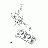 Схема вузла: Система індукції повітря Yamaha YZF-R1 R1