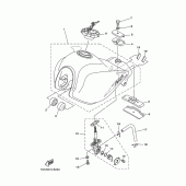 Схема узла: Топливный бак Yamaha TW225